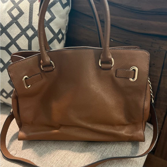 Michael Kors Tan Leather Hamilton Satchel - Picture 3 of 8